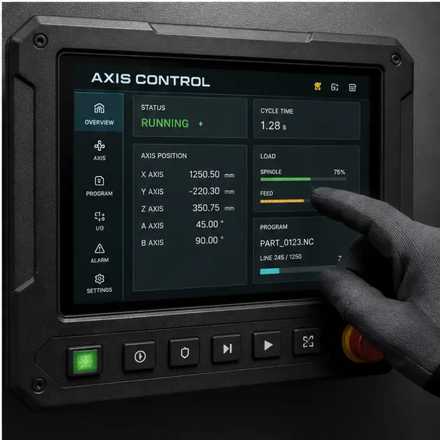 AXIS CONTROL — Endüstriyel HMI proje uygulaması