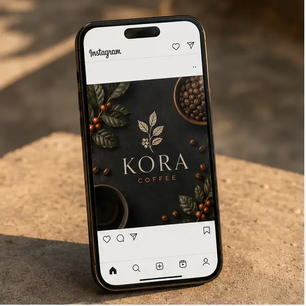 KORA Coffee — Marka Kimliği proje uygulaması